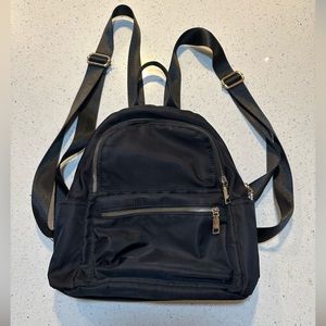 Mini black backpack